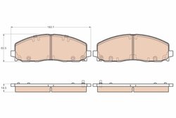 SET PLACUTE FRANA TRW GDB1944 - Compatibil cu CHRYSLER, FIAT, LANCIA, VW