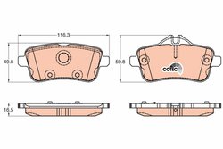 SET PLACUTE FRANA TRW GDB1947 - Compatibil cu MERCEDES-BENZ