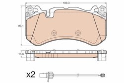 Set placute frana TRW GDB1977