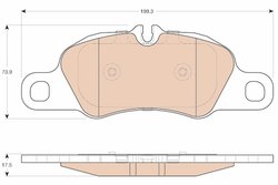 SET PLACUTE FRANA TRW GDB1990 - Compatibil cu PORSCHE