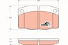 SET PLACUTE FRANA TRW GDB199 - Compatibil cu BEDFORD, LOTUS, OPEL, VAUXHALL
