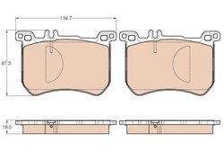 Set placute frana TRW GDB2013