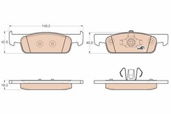 Set placute frana TRW GDB2016