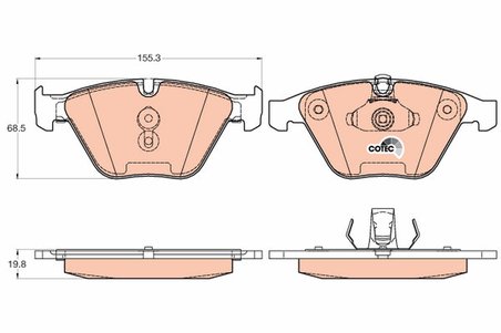 Set placute frana TRW GDB2021