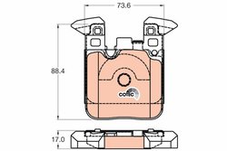 SET PLACUTE FRANA TRW GDB2028 - Compatibil cu BMW