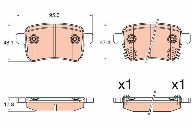 SET PLACUTE FRANA TRW GDB2032 - Compatibil cu FIAT, FIAT (GAC)