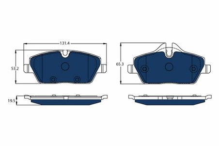 SET PLACUTE FRANA TRW GDB2038BTE - Compatibil cu BMW