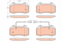 SET PLACUTE FRANA TRW GDB2045 - Compatibil cu ABARTH, ALFA ROMEO