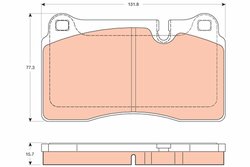 SET PLACUTE FRANA TRW GDB2048 - Compatibil cu ASTON MARTIN
