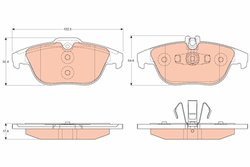 SET PLACUTE FRANA TRW GDB2051 - Compatibil cu MERCEDES-BENZ, MERCEDES-BENZ (BBDC)