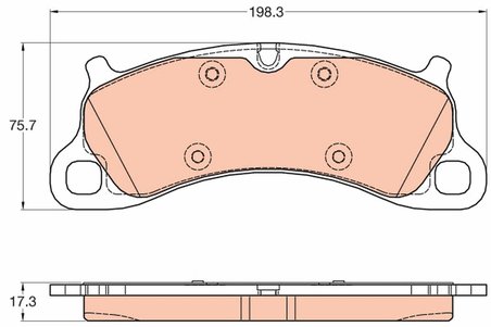 SET PLACUTE FRANA TRW GDB2057 - Compatibil cu PORSCHE