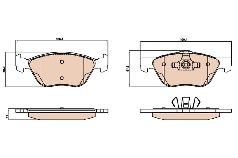 Set placute frana TRW GDB2067