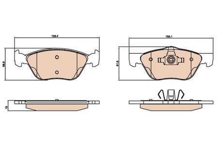 Set placute frana TRW GDB2067