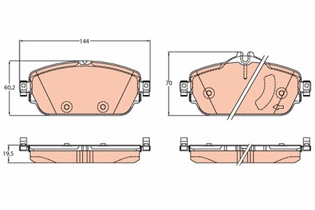 Set placute frana TRW GDB2070