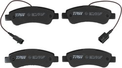 SET PLACUTE FRANA TRW GDB2068 - Compatibil cu CITROEN, FIAT, OPEL, PEUGEOT, VAUXHALL