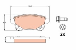 SET PLACUTE FRANA TRW GDB2082 - Compatibil cu RENAULT