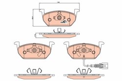 SET PLACUTE FRANA TRW GDB2080 - Compatibil cu AUDI, SEAT, SKODA, VW