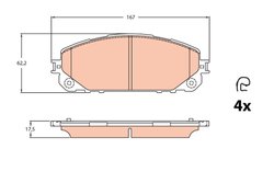 Set placute frana TRW GDB2094