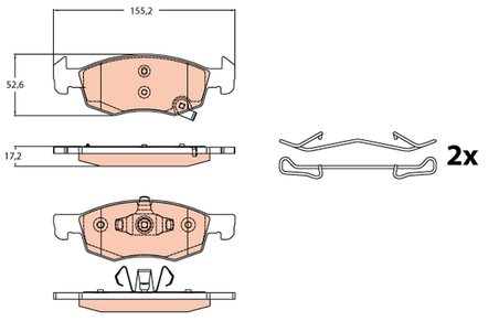 Set placute frana TRW GDB2099