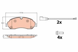 SET PLACUTE FRANA TRW GDB2117 - Compatibil cu FORD, FORD (JMC)