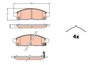 SET PLACUTE FRANA TRW GDB2124 - Compatibil cu MITSUBISHI