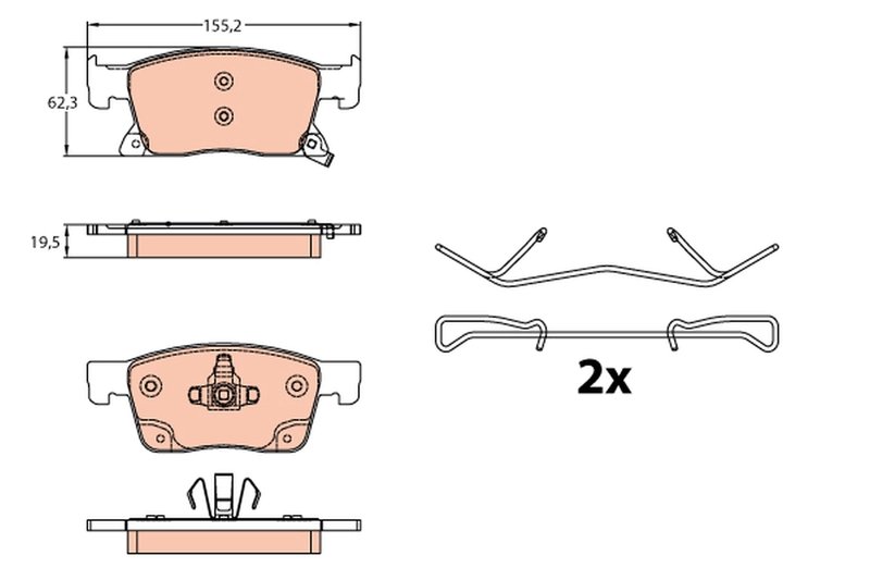 Set placute frana TRW GDB2139