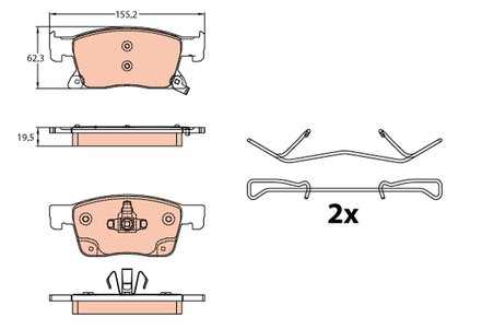 Set placute frana TRW GDB2139