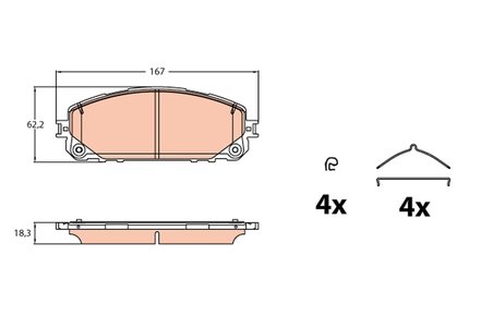 Set placute frana TRW GDB2142