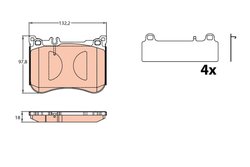 SET PLACUTE FRANA TRW GDB2144 - Compatibil cu MERCEDES-BENZ