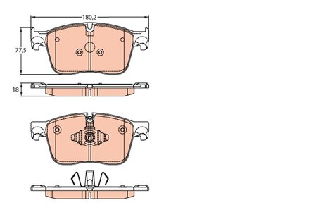 Set placute frana TRW GDB2145