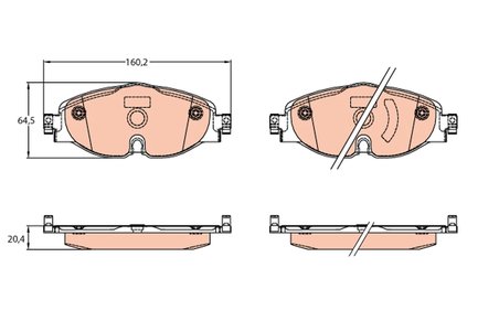 Set placute frana TRW GDB2143