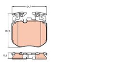 Set placute frana TRW GDB2147