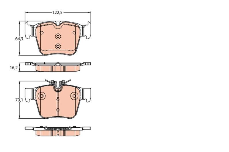 Set placute frana TRW GDB2154