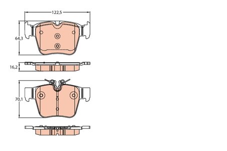 Set placute frana TRW GDB2154
