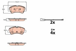 SET PLACUTE FRANA TRW GDB2161 - Compatibil cu FORD