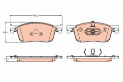SET PLACUTE FRANA TRW GDB2169 - Compatibil cu CITROEN, PEUGEOT, TOYOTA