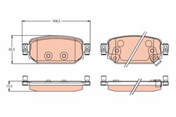 SET PLACUTE FRANA TRW GDB2172 - Compatibil cu MAZDA
