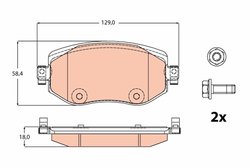 SET PLACUTE FRANA TRW GDB2175 - Compatibil cu RENAULT