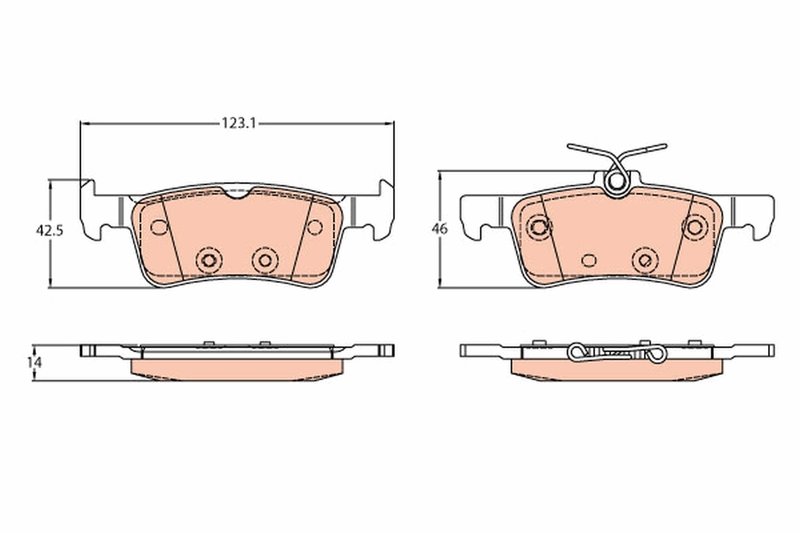SET PLACUTE FRANA TRW GDB2194 - Compatibil cu FORD