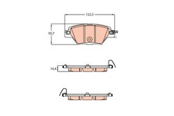 Set placute frana TRW GDB2199
