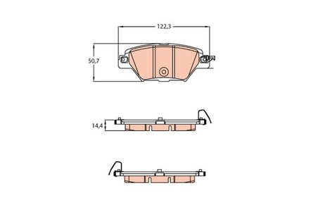SET PLACUTE FRANA TRW GDB2199 - Compatibil cu MAZDA