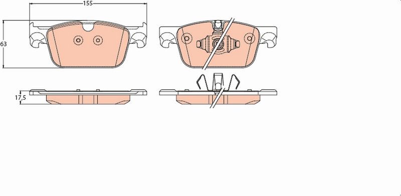 SET PLACUTE FRANA TRW GDB2221 - Compatibil cu VOLVO