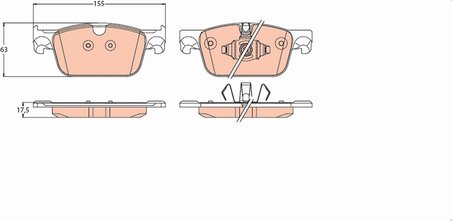 SET PLACUTE FRANA TRW GDB2221 - Compatibil cu VOLVO