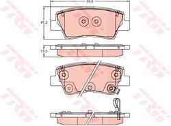 Set placute frana TRW GDB2242