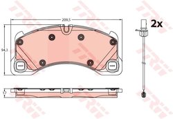 Set placute frana TRW GDB2243