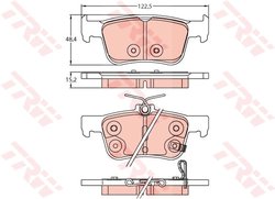 Set placute frana TRW GDB2252