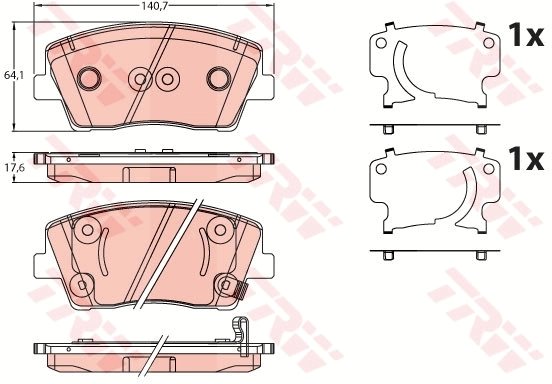 Set placute frana TRW GDB2253
