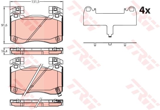 Set placute frana TRW GDB2254