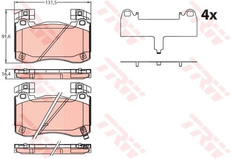 Set placute frana TRW GDB2254