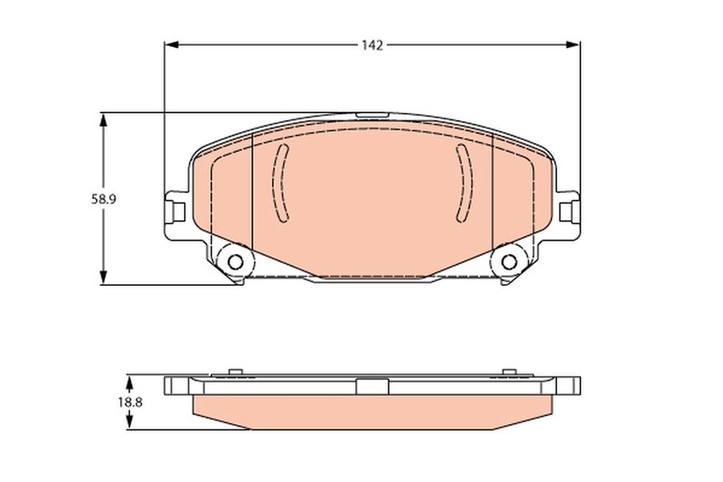 SET PLACUTE FRANA TRW GDB2268 - Compatibil cu RENAULT